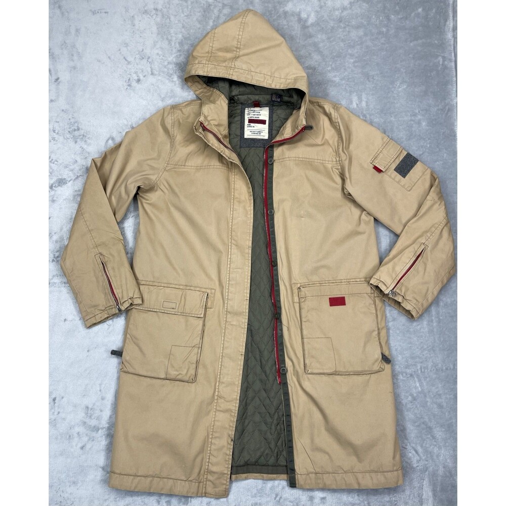 Abercrombie & Fitch Women's Medium Hooded Jacket Button Closure Broken Zipper